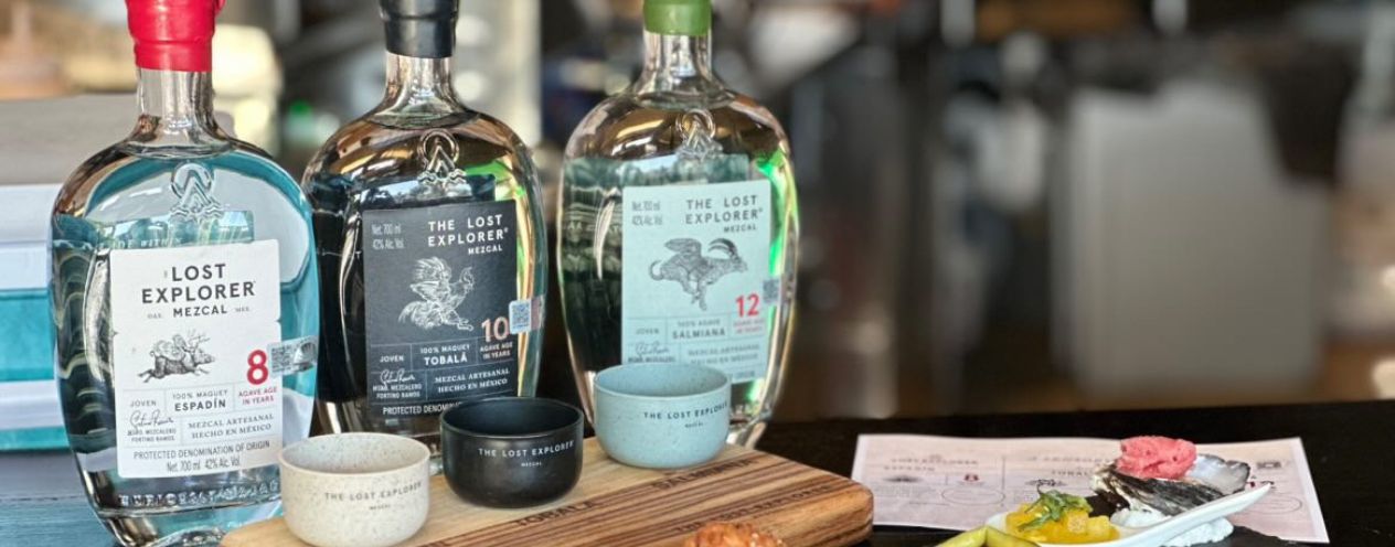 range of tequlia options on benchtop